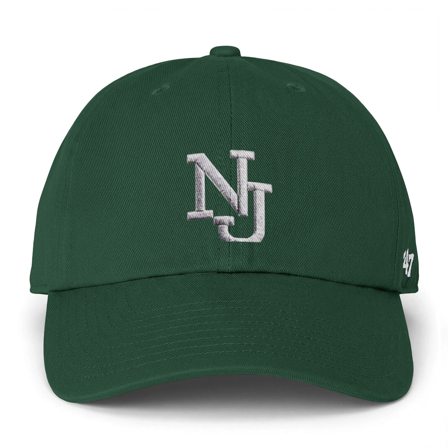 NJ Embroidered Clean Up Cap — Classic Adjustable Baseball Hat