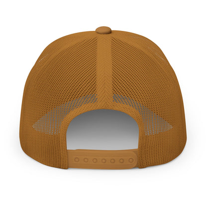 NY Embroidered Patch Trucker Cap — Vintage Brown Snapback Hat