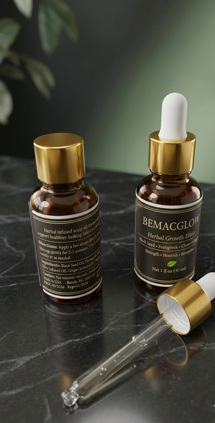 BemacGlow Herbal Hair Growth Oil for Breakage & Thinning Hair