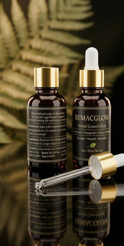 BemacGlow Herbal Hair Growth Oil for Breakage & Thinning Hair